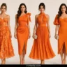 6 Orange Midi Dress Styling Ideas for a Chic Event That Will Make You Stand Out