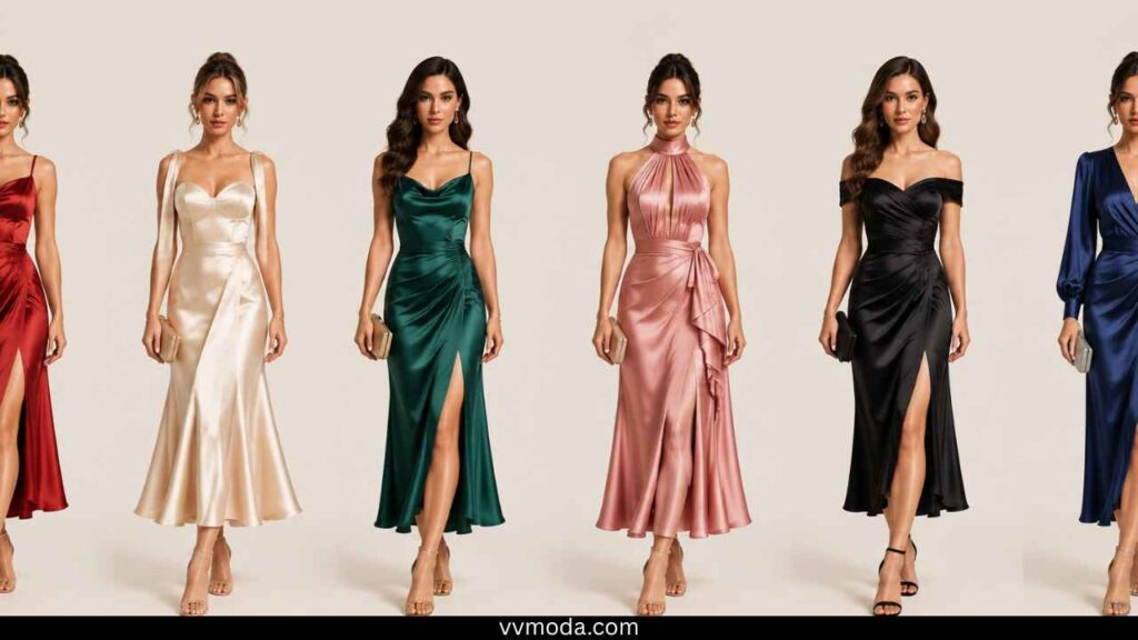 6 Satin Midi Dress Outfit Ideas for Elegant Party Looks That Make You Feel Your Best
