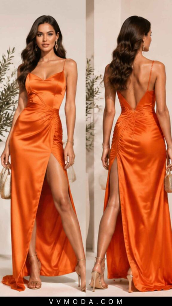 What to Wear with an Orange Party Dress, Six Ways to Get It Right